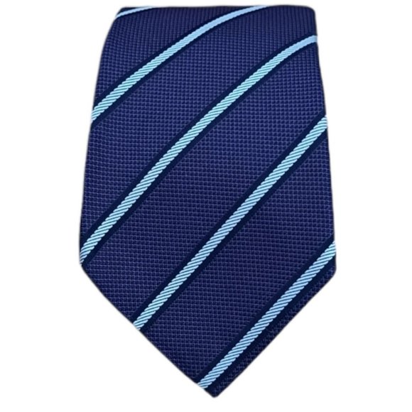LUIGI BORRELLI 7FOLD Purple Striped Silk Tie ITALY 59